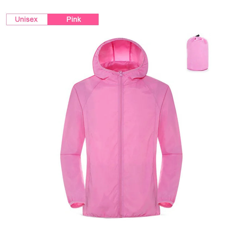 Camping Waterproof Windbreaker Rain Jacket – Unisex Lightweight Outdoor Coat - 3KDyn